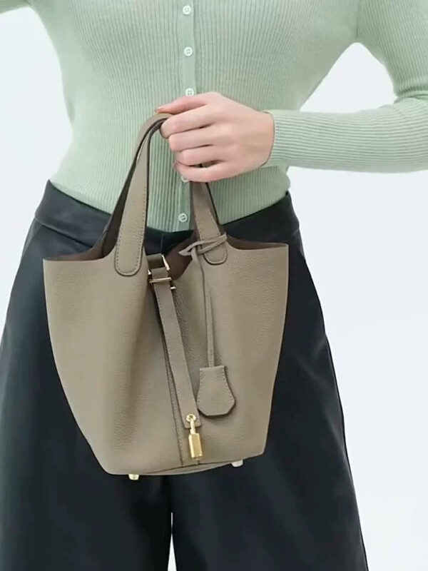 lumobag-stylish-handwoven-basket-bag-top-grain-leather-tote-bucket-bag-versatile-womens-handheld-purse-for-daily-commute
