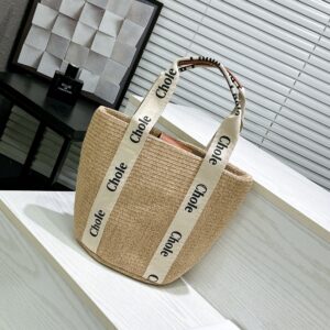 chic-straw-beach-tote-designer-logo-strap-basket-bag-summer-essential