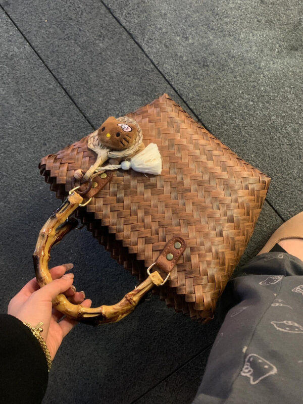 Lumobag New Rattan tote handbag bamboo joint straw weaving bag pure handmade bamboo weaving tote bag retro beach bag - Image 4
